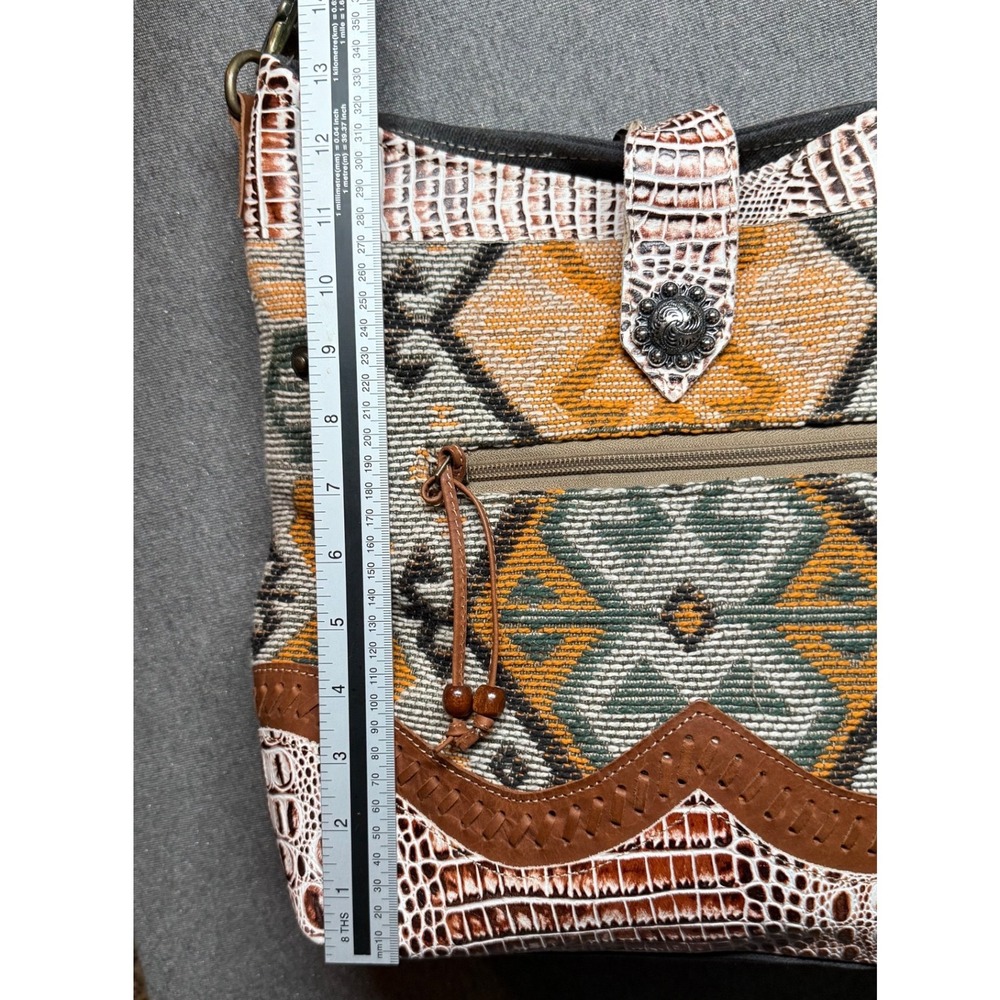 Myra Bag Crossbody Bag‎ Seneca Springs Southwestern Canvas Leather Multi-Color - Picture 5 of 11